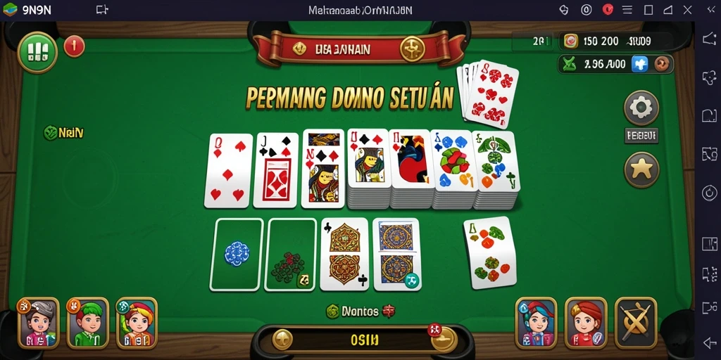 Gameplay seru dan interaktif dari 9N9N dalam permainan Domino.