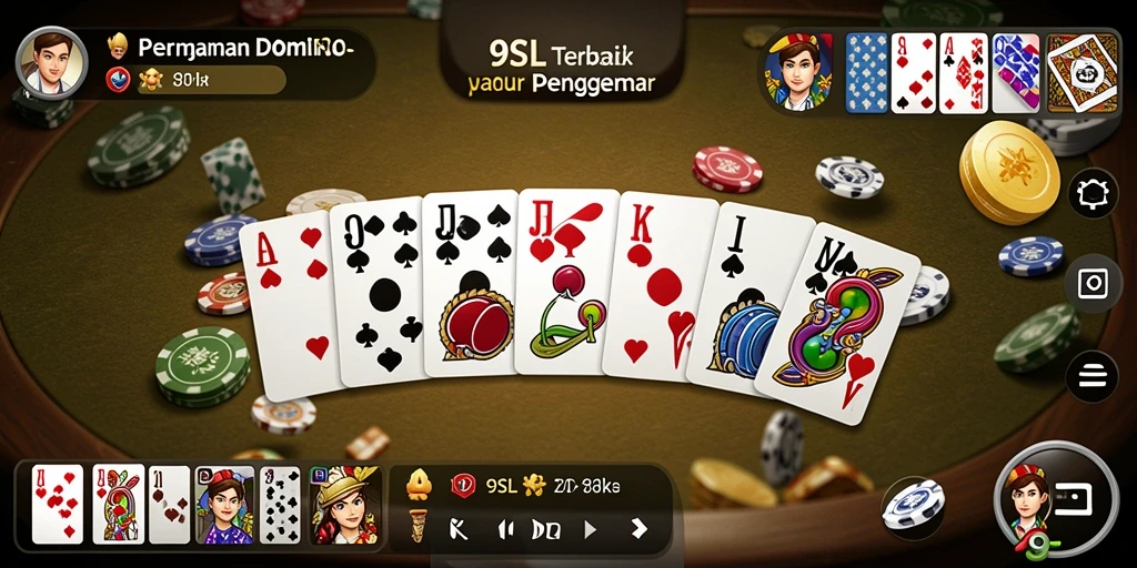 Screenshot menunjukkan pemain asyik bermain Domino di 9SL.