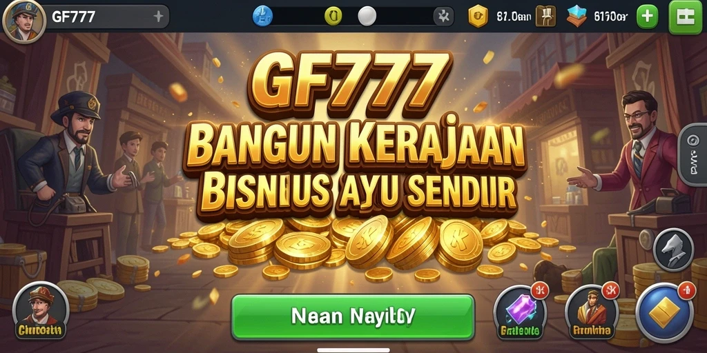 Tampilan gameplay GF777 saat mengelola bisnis Tycoon.