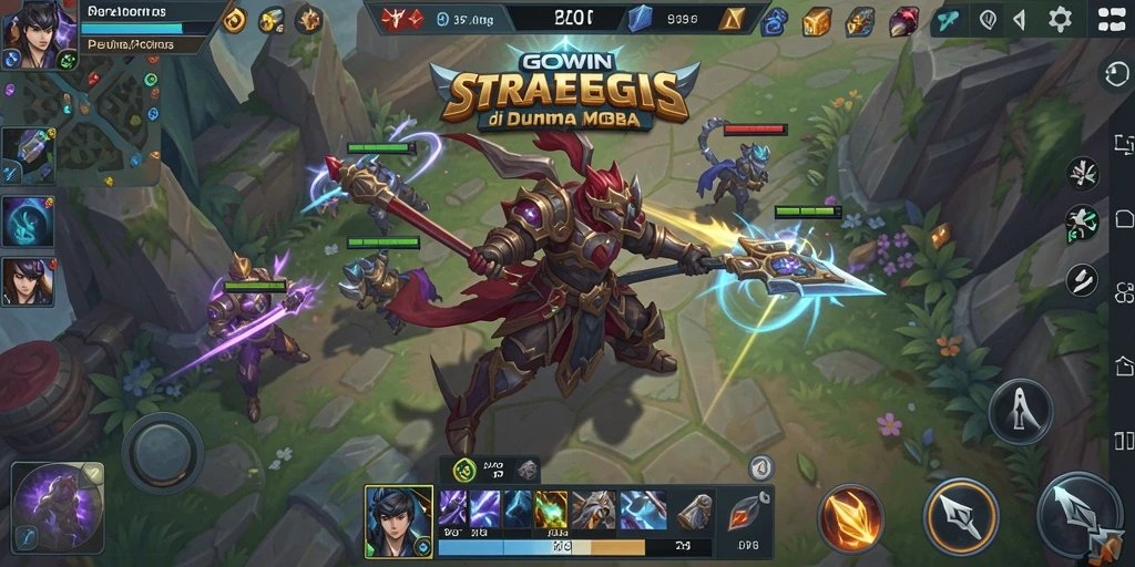 Tampilan seru pertempuran dalam game MOBA GOWIN yang penuh strategi.