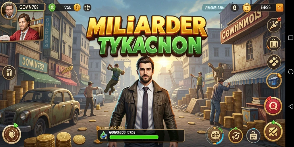 Screenshot GOWIN789 menampilkan antarmuka permainan Tycoon yang dinamis dan menarik.