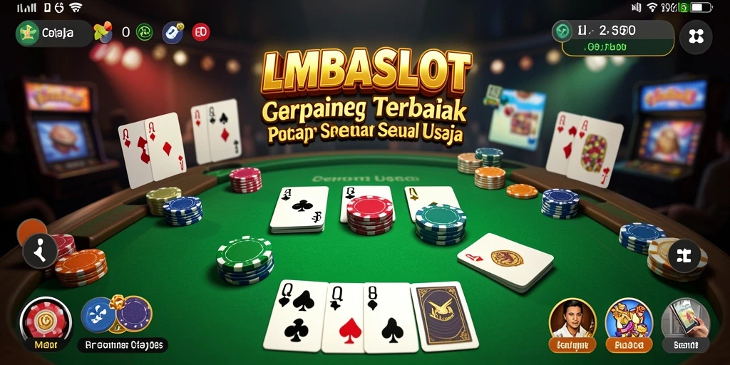 Gameplay LMBASLOT yang seru dan interaktif dalam permainan Gaple.