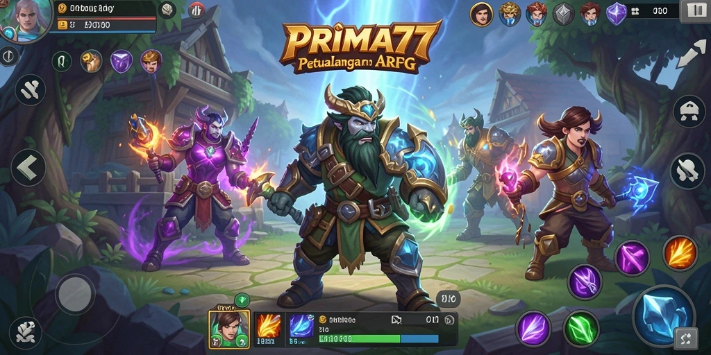 Tangkapan layar dari gameplay seru dalam PRIMA77 dengan karakter bertarung.