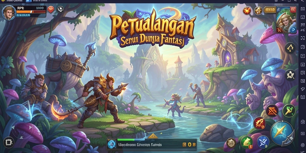 Tampilan menarik gameplay RPG di RP8 dengan aksi yang seru.
