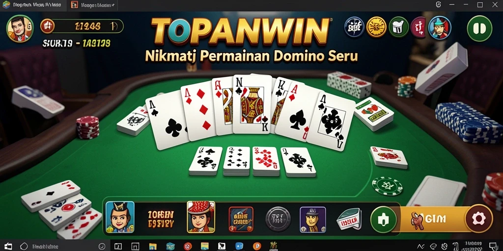 Gameplay menarik dari TOPANWIN saat bermain Domino dengan teman.