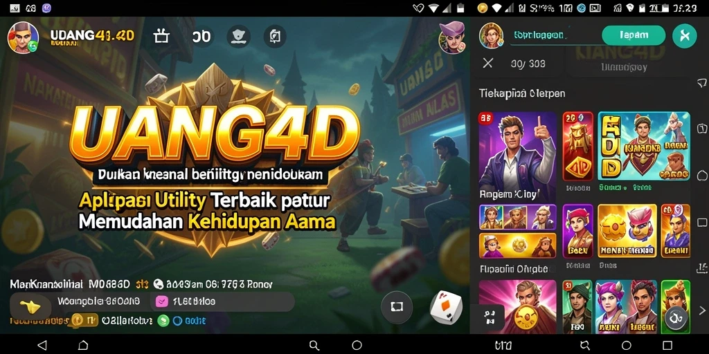 Tampilan antarmuka UANG4D yang sederhana dan efektif.