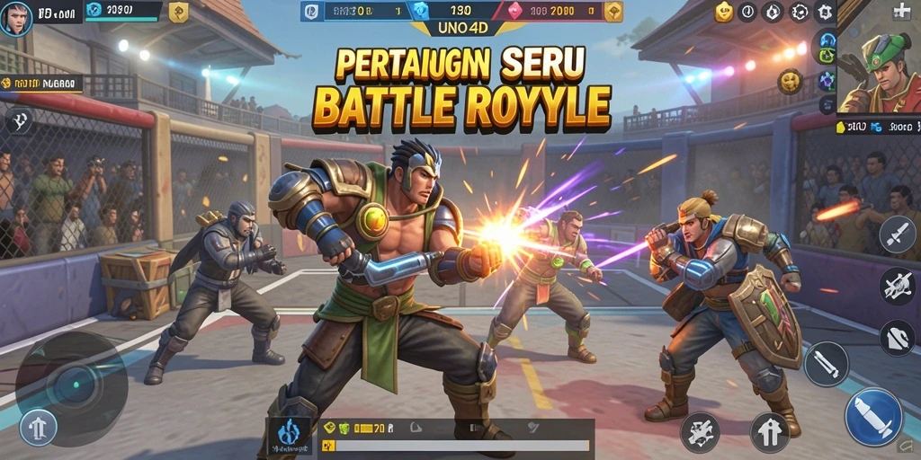 Gameplay seru dan strategi dalam pertempuran Battle Royale.