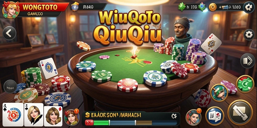 Screenshot gameplay WONGTOTO menunjukkan keseruan QiuQiu.